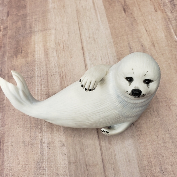 Vintage The Franklin Mint Snow Pup on Ice White Seal 1987 Humane Society - Picture 10 of 14